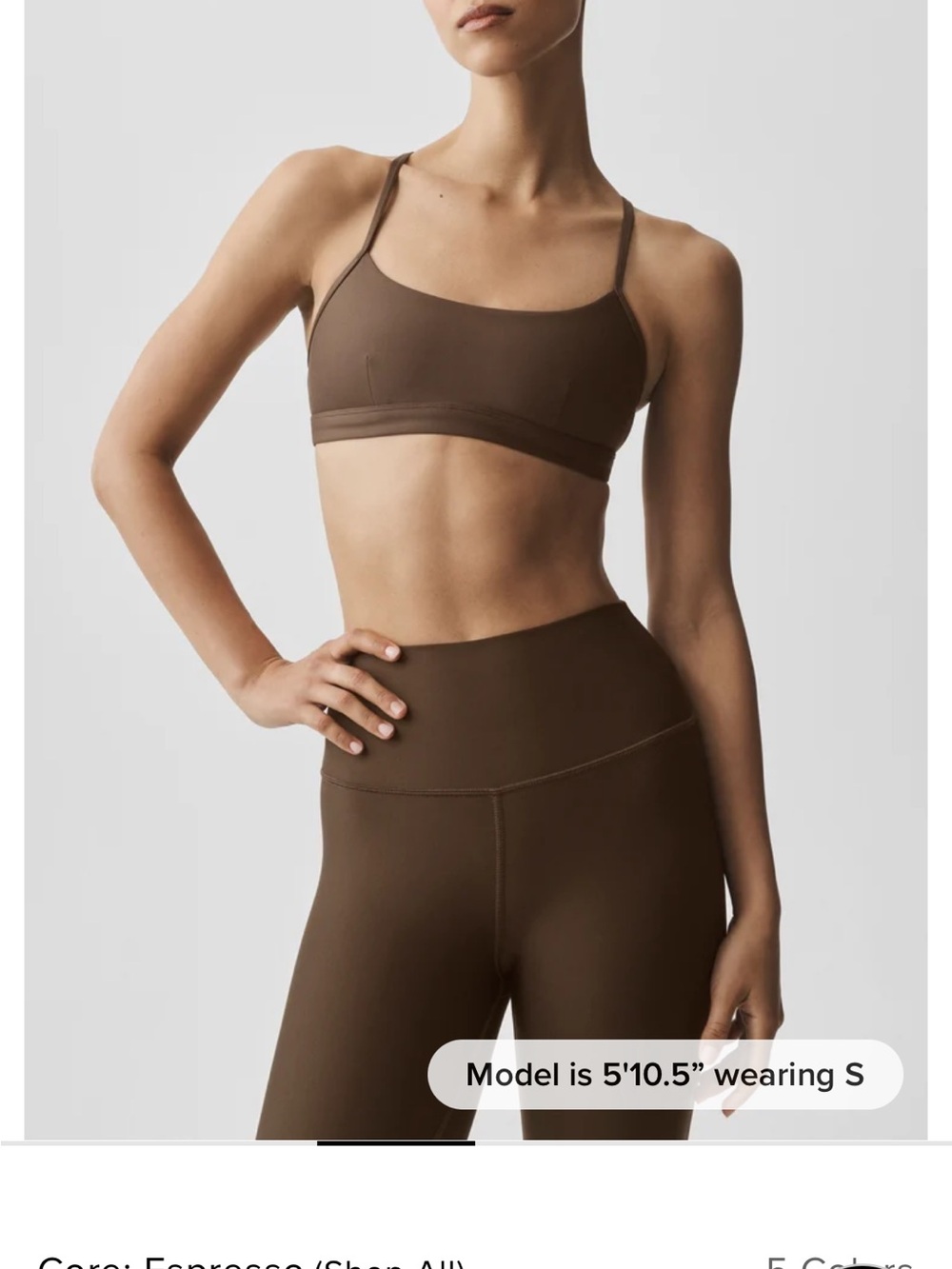 ALO AIRLIFT Bralette and AIRLIFT Leggings in Espresso Brown -